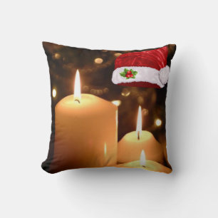 Kerstkussen, Kaars met Kerstmotief Kussen