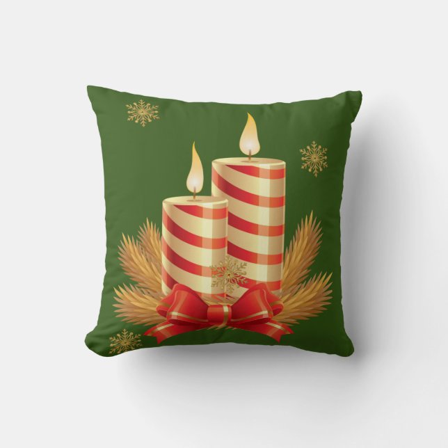 Kerstkussen, Kerstkaars Kussen (Voorkant)