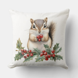 Kerstkussen met een knuffelachtige eekhoorn kussen