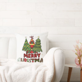 Kerstkussen met illustratie van Kerstman Kussen
