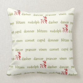 Kerstkussen met kerstkussen voor de rendiernaam va kussen