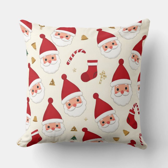 Kerstkussen met leuk sneeuwmannenmotief kussen (Voorkant)
