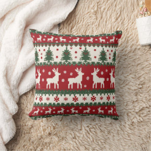 Kerstkussen met rendieren kussen