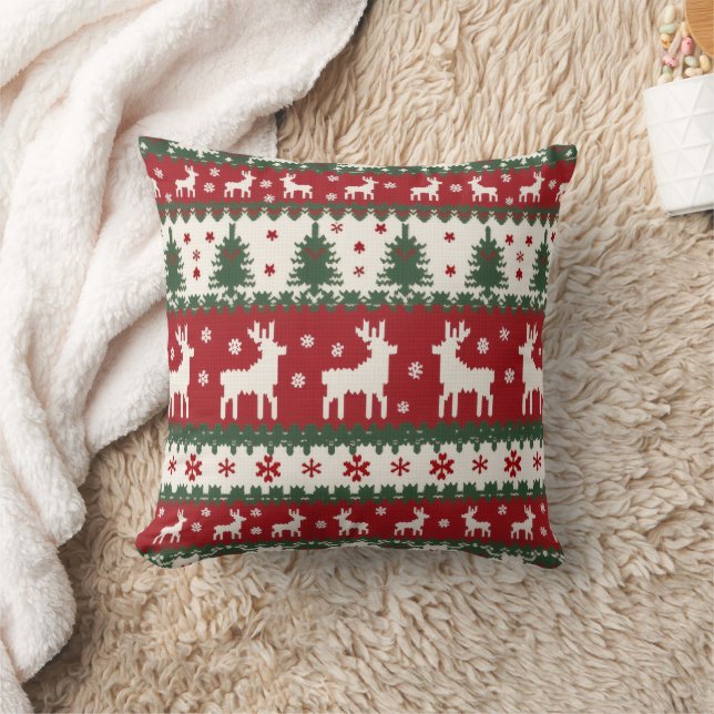 Kerstkussen met rendieren kussen (Deken)
