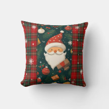 Kerstkussen met vintage Sinterklaas