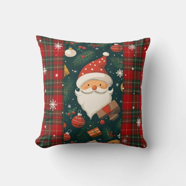 Kerstkussen met vintage Sinterklaas Kussen (Voorkant)