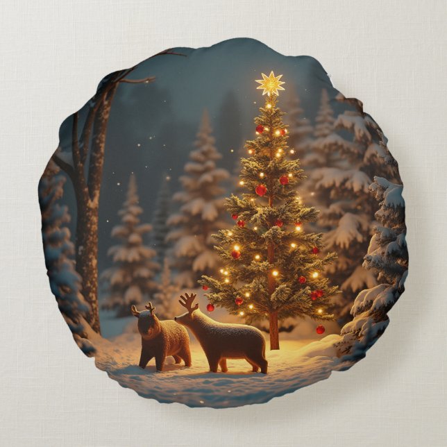 kerstkussen rond kussen (Achterkant)