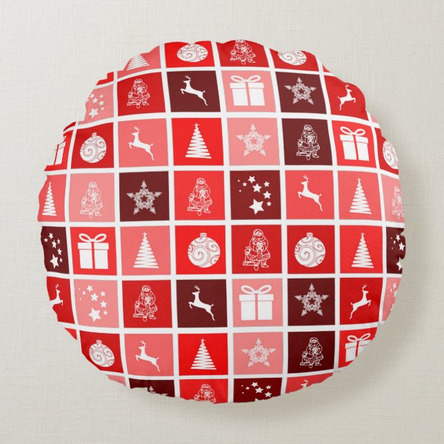 kerstkussen rond kussen (Voorkant)