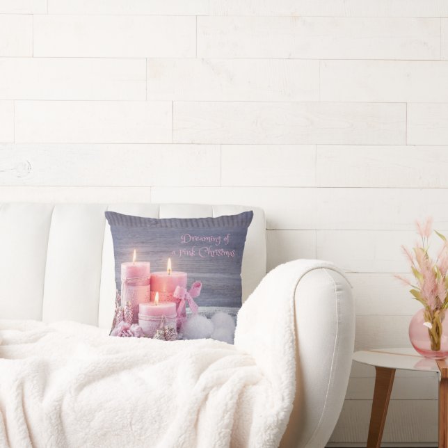 Kerstkussen, Roze Kerstmis Kussen (Bank)