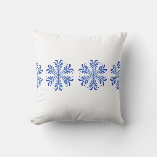 Kerstkussen-Sneeuwvlokken Kussen (Voorkant)