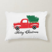 KERSTKUSSEN TRUCK STIJL RODE ACHTERKANT ACCENT KUSSEN (Voorkant)