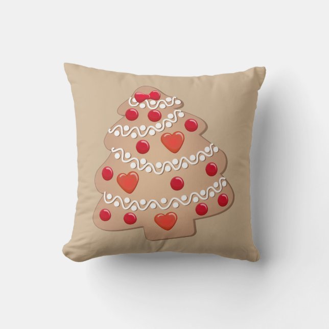 Kerstkussen van peperkoekboom kussen (Voorkant)