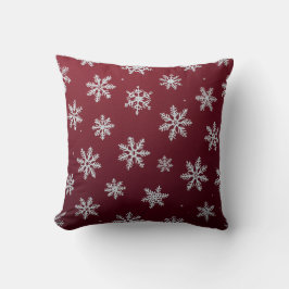 Kerstkussens met sneeuwvlokken kussen