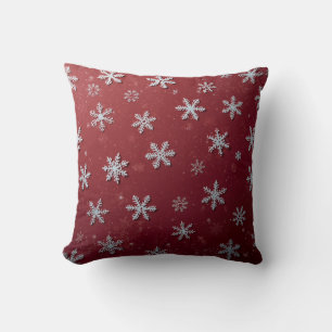 Kerstkussens met sneeuwvlokken kussen