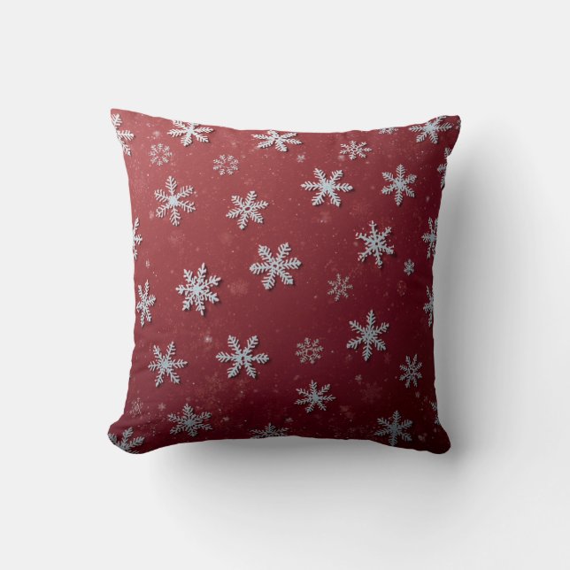 Kerstkussens met sneeuwvlokken kussen (Voorkant)