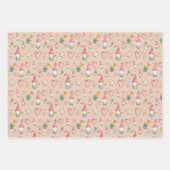 kerstkutnoma's in liefde inpakpapier vel (Voorkant 3)