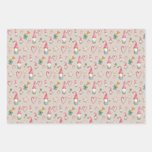 kerstkutnoma's in liefde inpakpapier vel (Voorkant 2)