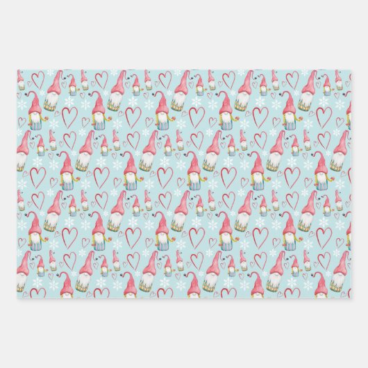 kerstkutnoma's in liefde inpakpapier vel (Voorkant 2)