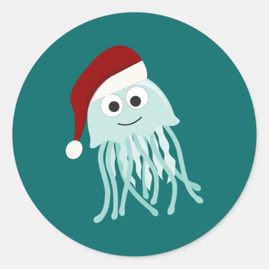 Kerstkwal Ronde Sticker (Voorkant)