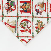 Kerstkwart quiltprint 12 dagen van Kerstmis Fleece Deken (Hoek)