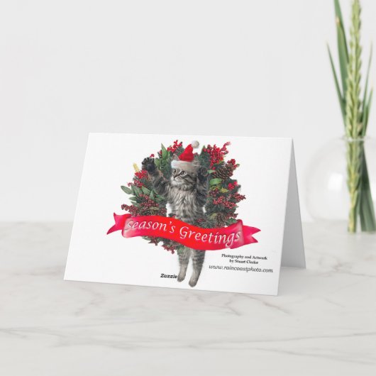 Kerstkwartel Feestdagen Kaart (Achterkant)