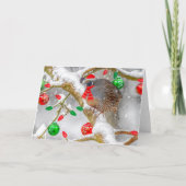 Kerstkwartel Feestdagen Kaart (Voorkant)