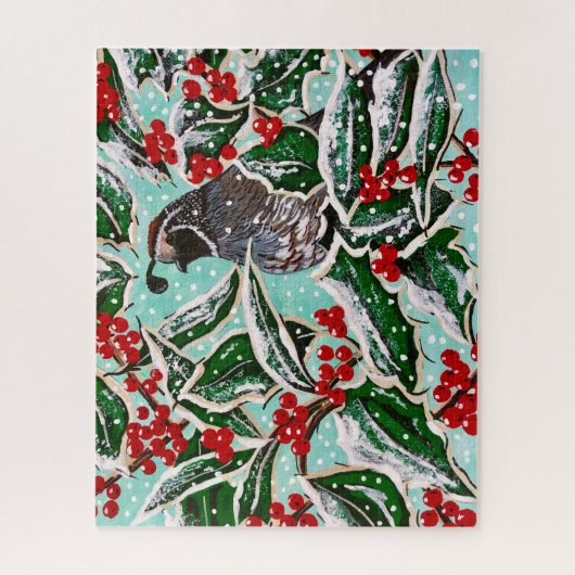 Kerstkwartel Puzzle Legpuzzel (Verticaal)