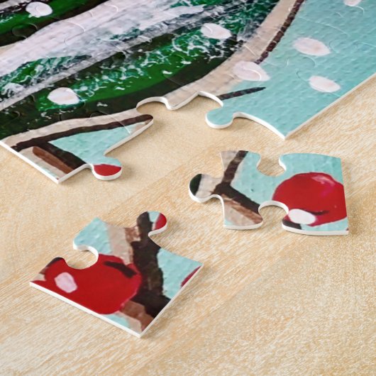 Kerstkwartel Puzzle Legpuzzel (Zijkant)