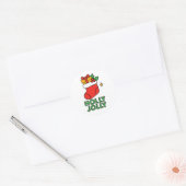 Kerstlaars Ronde Sticker (Envelop)