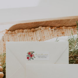 kerstlabel Baby shower retouradres Etiket