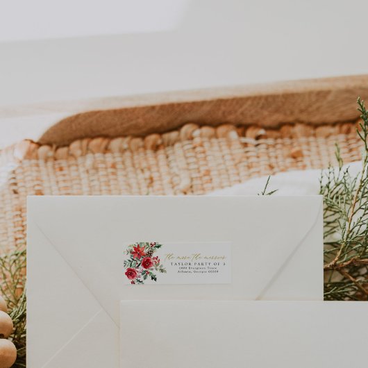 kerstlabel Baby shower retouradres Etiket