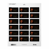 kerstlabel brandende kaarsen etiket (Full Sheet)