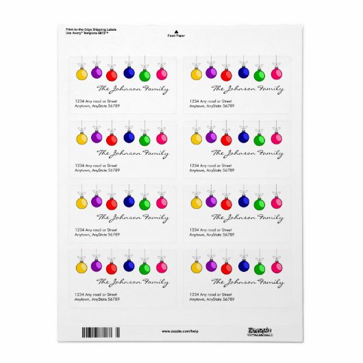 kerstlabel etiket (Full Sheet)