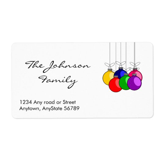 kerstlabel etiket (Voorkant)