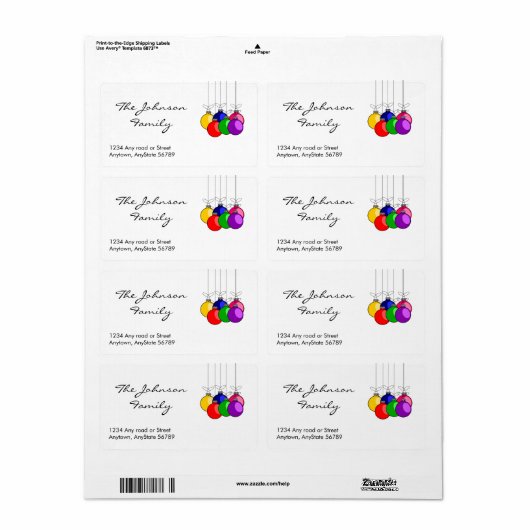 kerstlabel etiket (Full Sheet)