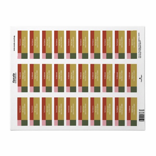 Kerstlabel Etiket (Full Sheet)