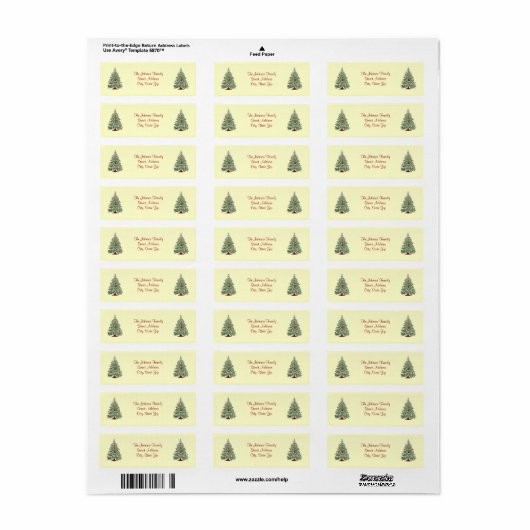 kerstlabel etiket (Full Sheet)