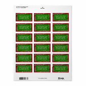 kerstlabel etiket (Full Sheet)