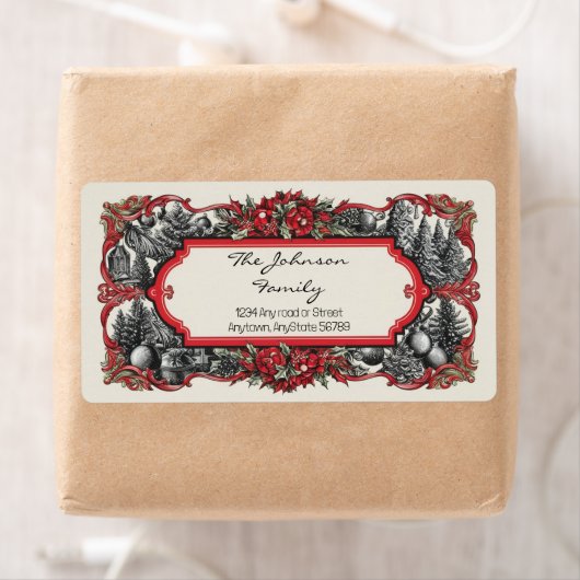 kerstlabel etiket (Insitu)