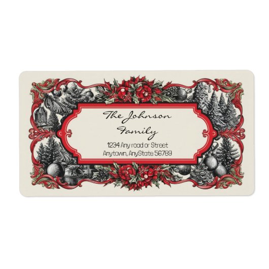 kerstlabel etiket (Voorkant)