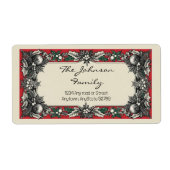 kerstlabel etiket (Voorkant)