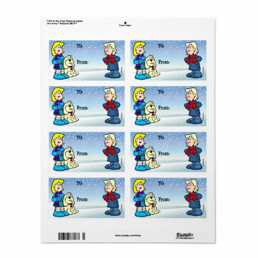 kerstlabel etiket (Full Sheet)