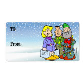 kerstlabel etiket (Voorkant)