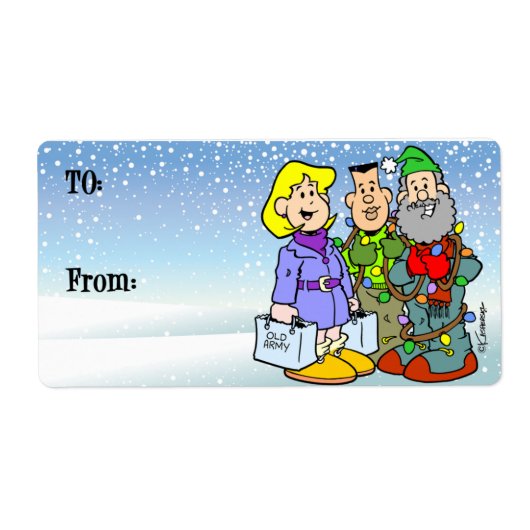 kerstlabel etiket (Voorkant)