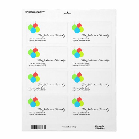 kerstlabel etiket (Full Sheet)