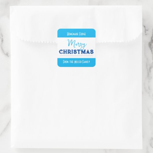  kerstlabel HM001_22sqv2 Vierkante Sticker (Tas)