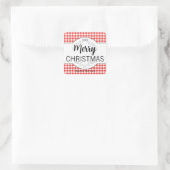 kerstlabel HM003_03sqv1 Vierkante Sticker (Tas)