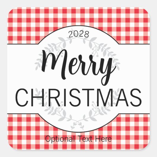 kerstlabel HM003_03sqv1 Vierkante Sticker (Voorkant)