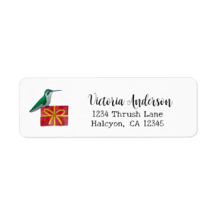 kerstlabel Hummingbird Label
