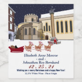 Kerstlabel in Londen Wijn Etiket (Enkel label)